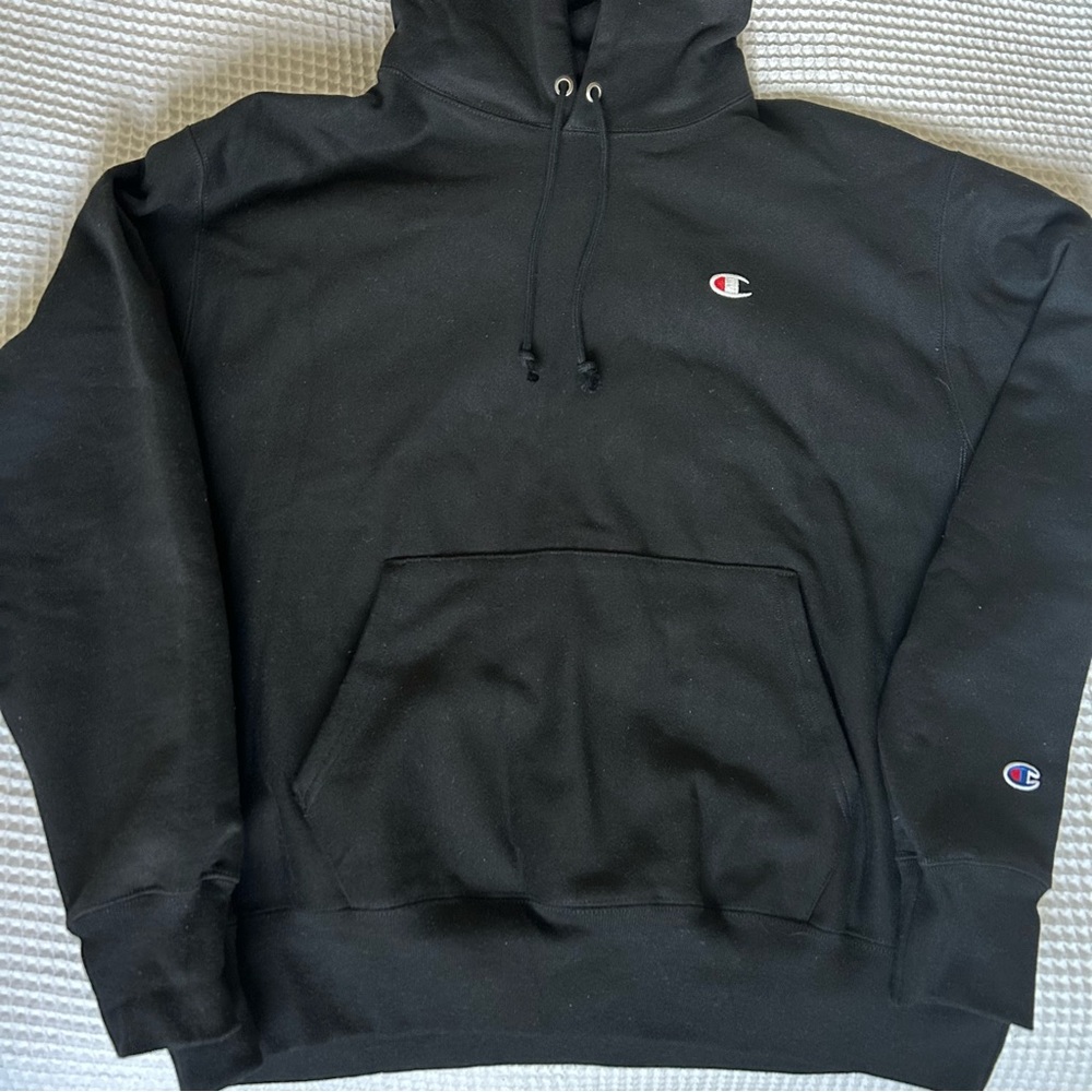 Champion Men’s Reverse Weave Black Hoodie